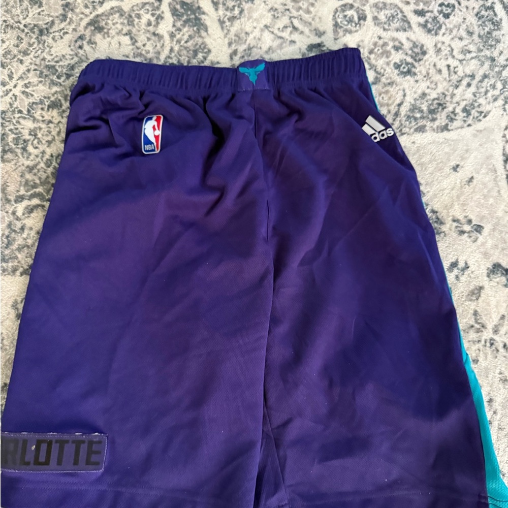 Adidas Purple Athletic Mesh Basketball Shorts Charlotte Hornets
